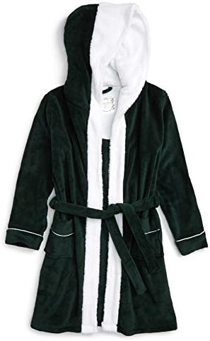 Kings n Queens Big Boys Hunter Green White Sherpa Trim Plush Hooded Robe 10/14