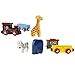 Magnetic Train Toy Wooden Animal Learning Train Set with 4 Trains 3 Wooden Animals for Boys and Girls Toddlers by Hey! Play!