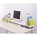 LIHIT LAB Desktop Stand, 9.8 x 23.2 x 3.1 inches, White (A7332-0)