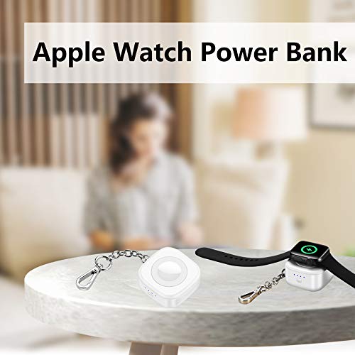 【Apple MFi Certified】 Portable Charger for Apple Watch 1000mAh Power Bank Compatible