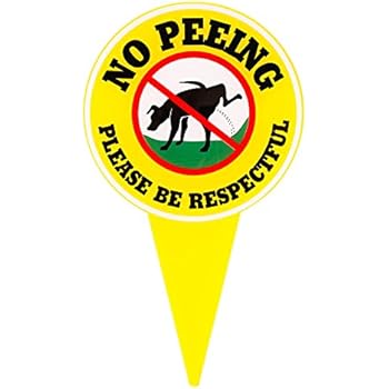 Amazon.com : WaaHome Large No Peeing Dog Sign Please Be ...