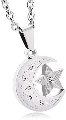 Amazon 新品 Napist ナピスト 月 と 星 ネックレス 316lサージカルステンレス 平あずきチェーン メンズアクセサリー ギフトボックス付き Npns051s ネックレス 通販