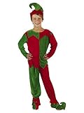 Velour Elf Child's Costume Set Size 10-14