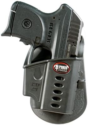 Fobus Tactical KTP CT Standard Right Hand Conceal Carry Polymer Paddle Holster For Ruger LCP with Crimson Trace Laser Pointer - Black