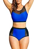 Dreamy Girl Plus Size Indigo Scuba Sweetheart Bikini Set Swimsuit for Women