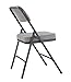 National Public Seating 3200 Series Steel Frame Upholstered Premium Fabric Seat and Back Folding Chair with Double Brace, 300 lbs Capacity, Charcoal Gray/Black (Carton of 2)