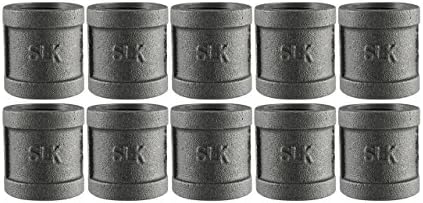 Black Cast Pipe Fitting, Coupling, 3/4", 10-Pack
