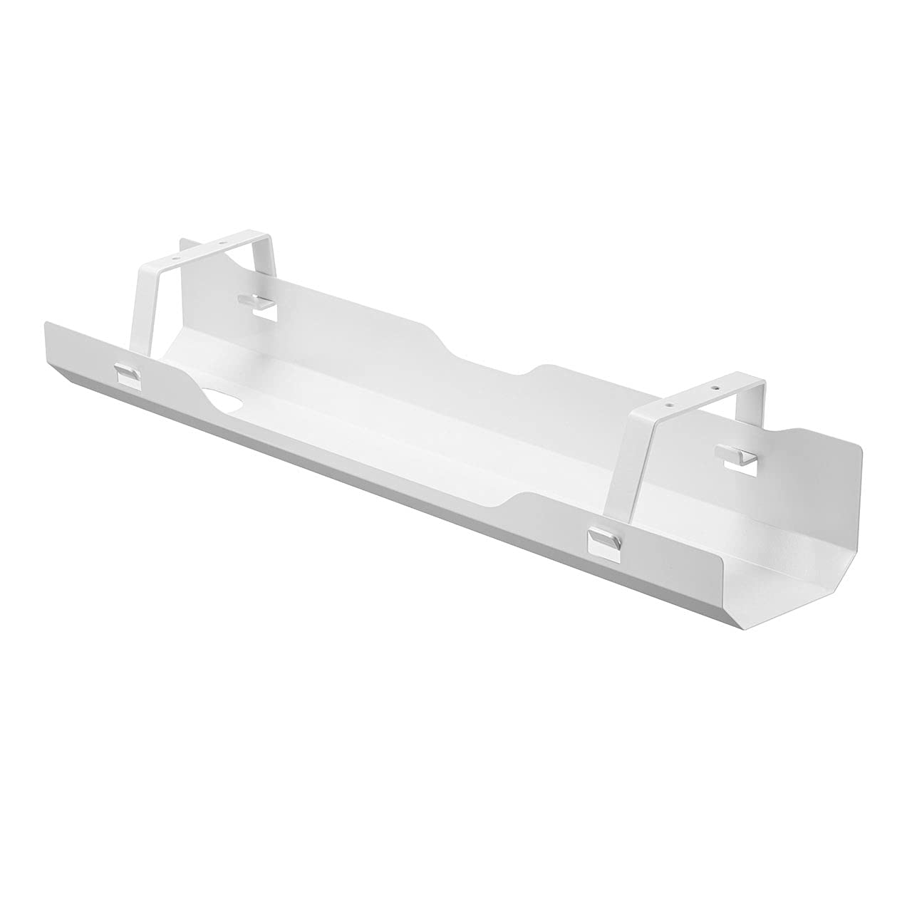 サンワダイレクト ケーブルトレー デスク下 幅60cm ネジ固定タイプ スチール製 耐荷重5kg ホワイト 200-CT001W商品画像