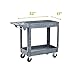 Pearington Utility Rolling Cart- Multi Purpose, Heavy Duty Service Cart; Supplies Storage and Organizer; 2 Tier with Wheels- 500lb Loading Capacity, Gray (2T-29835)