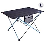 Azarxis Lightweight Portable Camping Folding Table, Compact Roll Up Collapsible Tables with Carrying Bag, Perfect for Outdoor Beach Camping Picnics Cookouts Backpacking Backyards BBQ