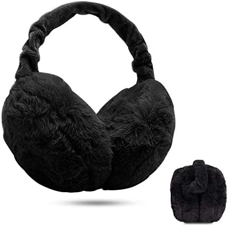 Senhomtog イヤーマフ 防寒 耳あて 防寒耳カバー イヤマフ レディース メンズ 兼用 ふわふわ 可愛い 裏起毛 長さ調整可 賜物 コンパクト 自転車 通勤 肉厚ボア 通学 折り畳み お出かけ 極暖