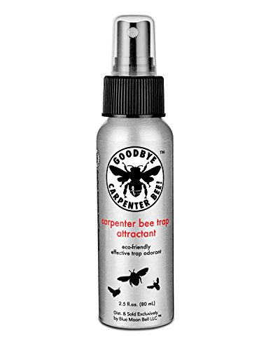 Goodbye Carpenter Bee - Attract Carpenter Bees To Your Carpenter Bee Traps, 2.5 fl. oz., 5.5 in. tall, Eco-Friendly Pheromone From The Male Carpenter Bee Gland. The Perfect Lure For Your Trap.