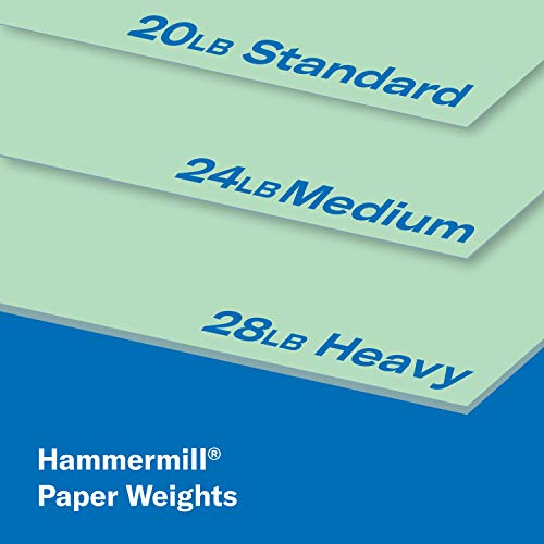 Hammermill Colored Paper, 20 lb Green Printer Paper, 8.5 x 141 Ream
