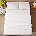 SONORO KATE Bed Sheet Set Super Soft Microfiber 1800 Thread Count Luxury Egyptian Sheets 18-Inch Deep Pocket Wrinkle and Hypoallergenic-4 Piece(California King White)