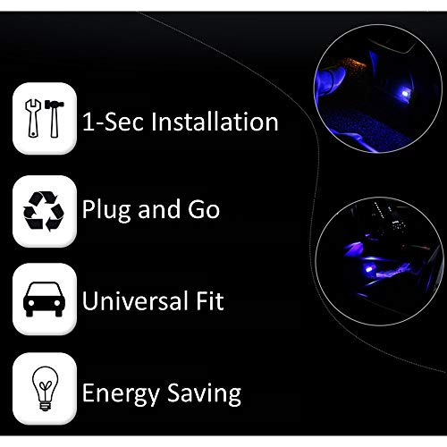 USB Atmosphere Light, Mini USB Led Car Interior Ambient Lighting Decoration Night Light Automotive Decorative Led Lamp with USB Adapter Fits for Cars Vehicle SUV Truck SUV RV Automobile (8 pcs, Mixed) - Thumbnail 6