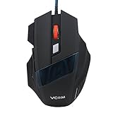 Gaming Mouse Computer Mice by VCOM - 2400 DPI - 6 Buttons - LED Light - for Laptop PC Computer Gamer