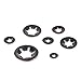 Hilitchi 280Pcs 7Sizes Black Oxide Internal Tooth Starlock Washers Push On Speed Clips Locking Washers Assortment Kit