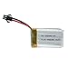 LANDVO 2 Pack 7.4V 500mAh Li-Po Battery for JJRC H8C H8D DFD F182 F183 RC Quadcopter Drone Spare Part Silver