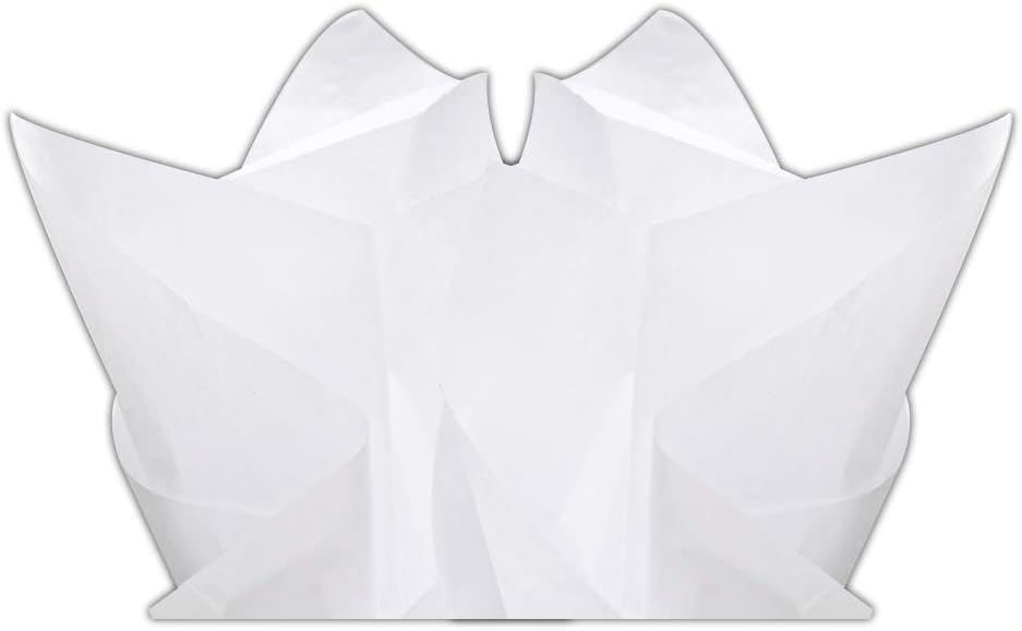 Basic Solid White Bulk Tissue Paper 15" x 20" - 100 Sheets