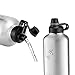 Swig Savvy Bottles Stainless Steel Insulated Water Bottle and Beer Growler wide Mouth 64 oz Capacity Double Wall Design for Hot and Cold Beverages Includes 2 Interchangeable Caps