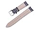 Women's Black Replacement Watch Band with Crocodile Embossed Genuine Leather 12mm