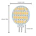 Jenyolon G4 LED Light Bulb 12V AC/DC 3W, 400 Lumens, Non Dimmable, Side-Pin LED G4 24 SMD, Equivalent to 30W Halogen Bulb, Warm White 3000K, 120° Beam Angle, LED Replacement (12 Pack) ...