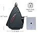 Magictodoor Sling Bag for Men Women Travel Packs Chest Backpack w/ Anti-theft RFID Blocking Pocket & USB Charging Port (Black)