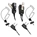 Two Way Radio Headset Noise Canceling Transparent Security Earphones Works with Midland Walkie Talkie GMRS/FRS Radios with PTT/VOX – Pair