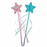 Bilipala Fairy Princess Magic Wand, Star Wands, Kids Magic Wand, 2 Counting, Pink and Blue