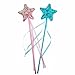 Bilipala Fairy Princess Magic Wand, Star Wands, Kids Magic Wand, 2 Counting, Pink and Blue