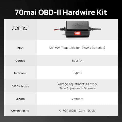 70mai OBD-II Hardwire Kit Type C