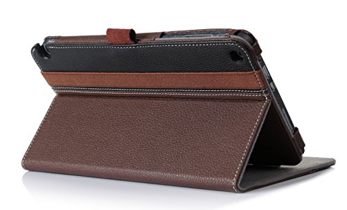 ProCase NVIDIA Shield Tablet K1 2015 / NVIDIA Shield 2014 Premium Folio Cover Case with Stand and Multiple Viewing Angles (Brown/Black)