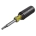 Klein Tools 32505 Multi-Bit Screwdriver / Nut Driver 11-in-1 with Phillips, Slotted, Square and Combo Tips, Heat Treated for Long Life