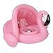 Weefloat Baby Flamingo Float with Canopy Inflatable Pool Float - Baby Flamingo Popular Baby Infant Swimming Float Toy for Pool