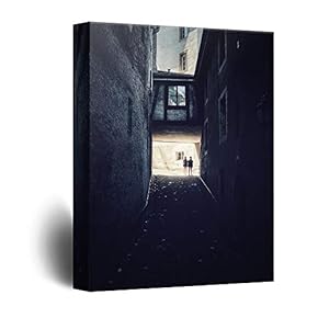 Canvas Wall Art Haunted Creepy Print Gallery Wrap Modern Home Decoration Ready to Hang - 12x18 inches