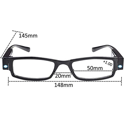 Reading Glasses with Light Bright LED Readers with Lights Reading