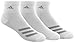 adidas Men's Superlite Stripe Quarter Socks (3-Pair), White/Clear Grey/Clear Onix, Large