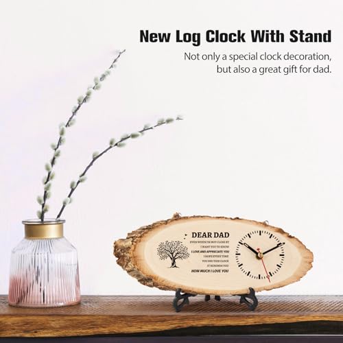 BeauGift Dad Gifts for Fathers Day from Daughter Son, Dad Birthday Gifts for Daddy, Wooden Clock Birthday Gift Idea for Father, Fathers Day Present from Child to My Daddy