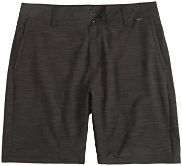 NITROUS BLACK Ace Slubtex Black Combo Hybrid Shorts, Black Combo, 36