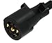 Conntek 10110-048BX Overall 4FT 7-Way Plug Inline Trailer Cord with 7-Gang Junction Box,Black