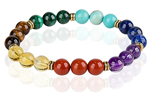 3 of Each Stone Single Chakra Balancing Bracelet Authentic Crystal Stones for Women | SPUNKYsoul Collection