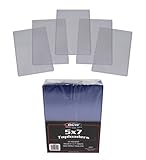 (10) 5x7 Photo Topload Holders - Rigid Plastic Sleeves - BCW Brand