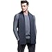 Ysiop Men Wool Solid Scarf Knitted Long Neckwear