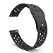 B-Great 20mm Quick Release Breathable Watch Band Compatible with Samsung Galaxy Watch (42mm) Garmin Vivoactive 3 Music Garmin Forerunner 645/Music Ticwatch 2/E Amazfit Bip Smartwatch, Charcoal/Black