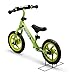 ENKEEO 12 Sport Balance Bike No Pedal Walking Bicycle with Carbon Steel Frame, Adjustable Handlebar and Seat, 110lbs Capacity for Ages 2 to 6 Years Old, Green