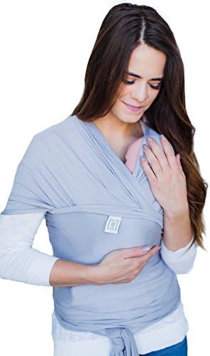 Cotton Baby Wrap – Soft, Stretchy Baby Sling Front Carrier perfect for Infants – Great for Hands-free carrying, breastfeeding, and convenience – BUY 2, GET 1 FREE (Taupe Gray)