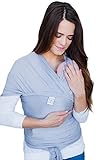 Cotton Baby Wrap - Soft, Stretchy Baby Sling Front Carrier perfect for Infants ( 0 - 9 months) - Great for Hands-free carrying, breastfeeding, and convenience - (Taupe Gray)
