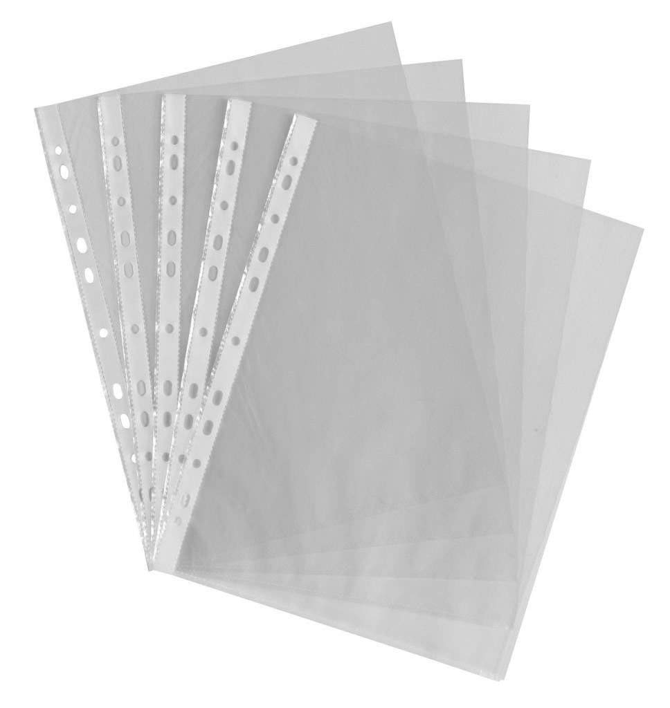 Punched Pockets Extra Capacity Extra Wide 10 A4 Clear Plastic Punched