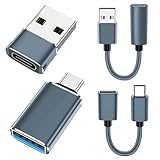 xiwxi [4 Pack【USB-C to USB-A】&【USB-A to