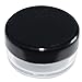 Bekith 100 set Clear Empty 3 Gram/3ML Plastic Pot Jars, BPA Free Cosmetic Sample Empty Container, Black Screw Cap Lid, for Make Up, Eye Shadow, Nails, Powder, Paint, Jewelry